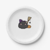 Halloween Cat Oversized T-shirt Papieren Bordje (Voorkant)