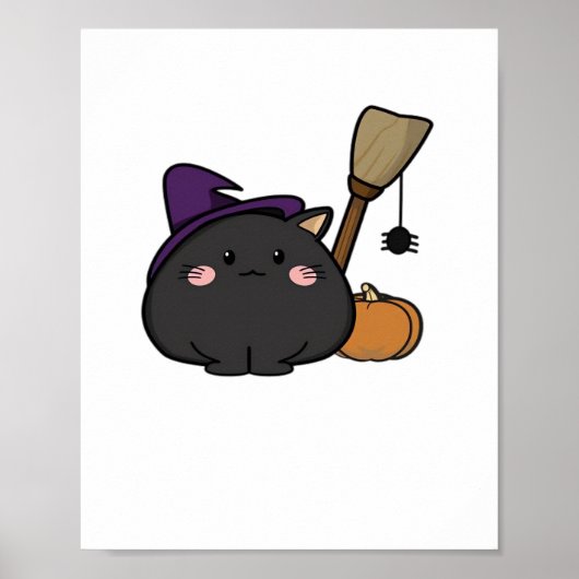Halloween Cat Oversized T-shirt Poster (Voorkant)