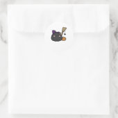 Halloween Cat Oversized T-shirt Ronde Sticker (Tas)