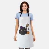 Halloween Cat Oversized T-shirt Schort (Gedragen)