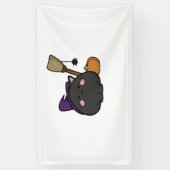 Halloween Cat Oversized T-shirt Spandoek (Verticaal)