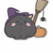 Halloween Cat Oversized T-Shirt Sticker (Voorkant)