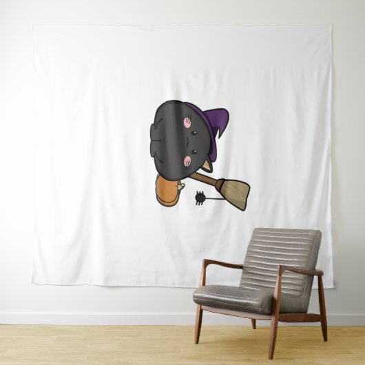 Halloween Cat Oversized T-shirt Wandkleed (In Situ (horizontaal))