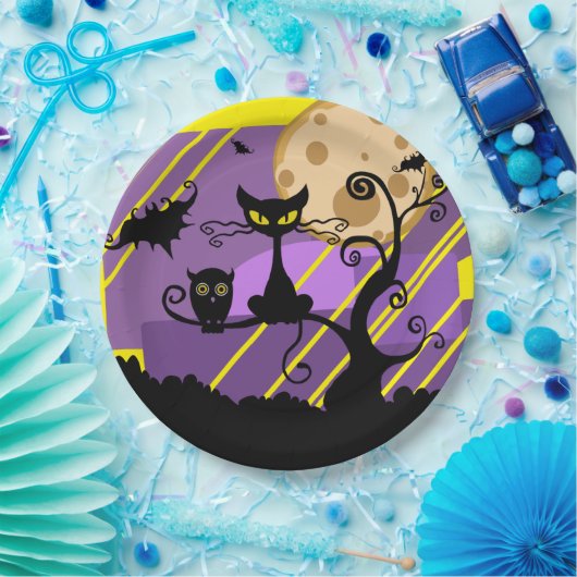 Halloween Cat & Owl Paper Bord (Feest)