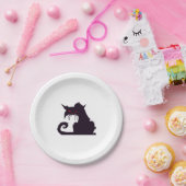 Halloween Cat Papieren Bordje (Feest)