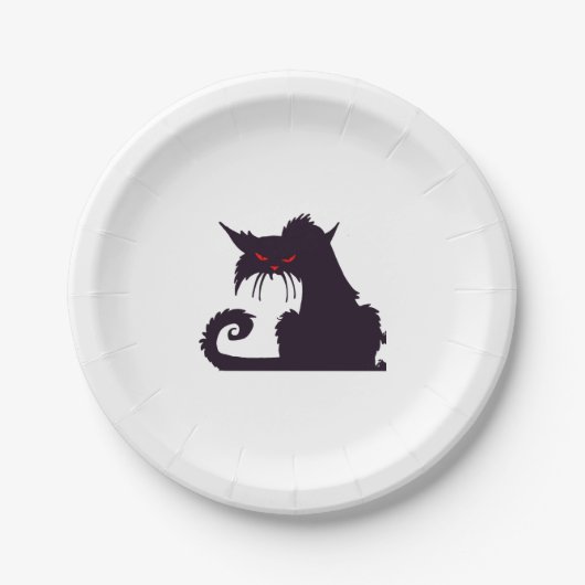 Halloween Cat Papieren Bordje (Voorkant)