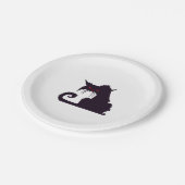 Halloween Cat Papieren Bordje (Gekanteld)