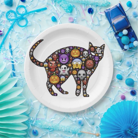 HALLOWEEN CAT PAPIEREN BORDJE (Feest)