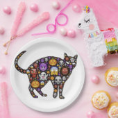 HALLOWEEN CAT PAPIEREN BORDJE (Feest)