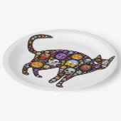 HALLOWEEN CAT PAPIEREN BORDJE (Gekanteld)