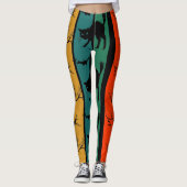Halloween Cat Party Leggings (Voorkant)