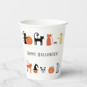 Halloween Cat Party Papieren Bekers (Voorkant)