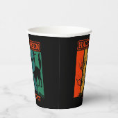 Halloween Cat Party Papieren Bekers (Rechts)