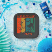 Halloween Cat Party Papieren Bordje (Feest)