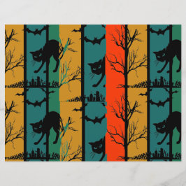 Halloween Cat Party-scrapbook Flyer