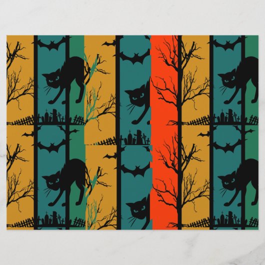 Halloween Cat Party-scrapbook Flyer (Voorkant)