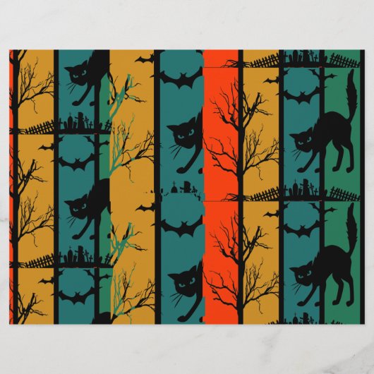 Halloween Cat Party-scrapbook Flyer (Achterkant)