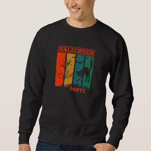 Halloween Cat Party T-Shirt (Voorkant)