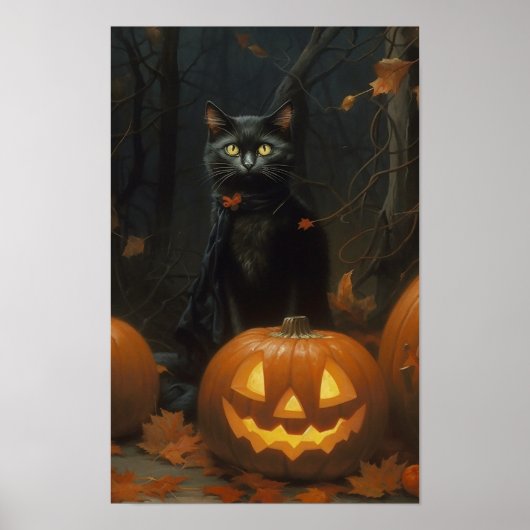 Halloween Cat Poster (Voorkant)