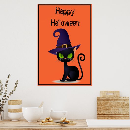 Halloween Cat Poster (Keuken)