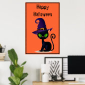 Halloween Cat Poster (Thuiskantoor)