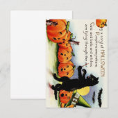  Halloween Cat Pumpkin Flat Hartelijk dank Bedankkaart (Voorkant / Achterkant)