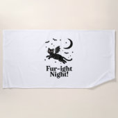 Halloween Cat & Pumpkin Friends Schattige Spooky S Strandlaken (Voorkant)