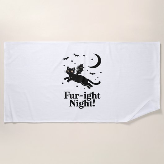 Halloween Cat & Pumpkin Friends Schattige Spooky S Strandlaken (Voorkant)