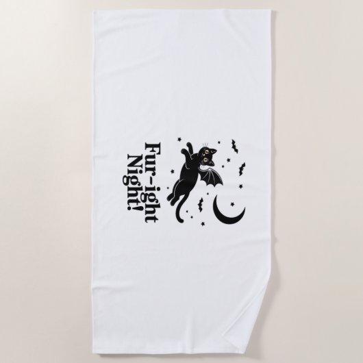 Halloween Cat & Pumpkin Friends Schattige Spooky S Strandlaken (Voorkant)