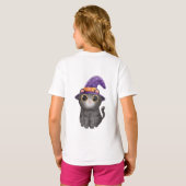 Halloween Cat Pumpkin kinder boe T-shirt (Achterkant volledig)