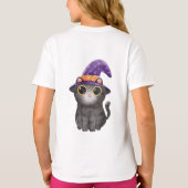 Halloween Cat Pumpkin kinder boe T-shirt (Achterkant)