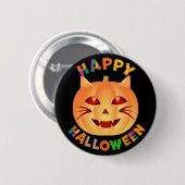 Halloween Cat Pumpkin Ronde Button 5,7 Cm (Voorkant /achterkant)