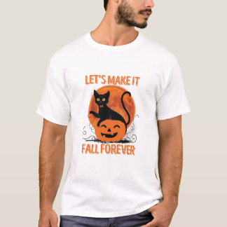 Halloween Cat pumpkin T-shirt