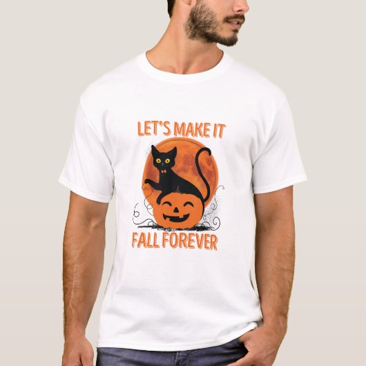 Halloween Cat pumpkin T-shirt (Voorkant)