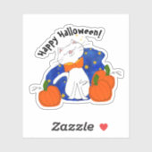 Halloween Cat Pumpkins Sticker (Vel)