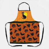 Halloween Cat Retro Halloween Schort (Voorkant)