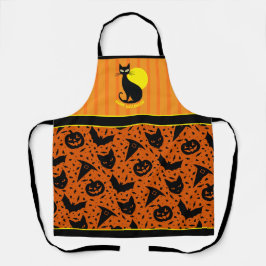 Halloween Cat Retro Halloween Schort