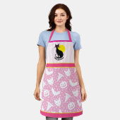 Halloween Cat Retro Halloween Schort (Gedragen)