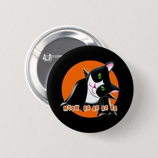 Halloween Cat Ronde Button 5,7 Cm (Voorkant /achterkant)