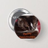 HALLOWEEN CAT RONDE BUTTON 5,7 CM (Voorkant /achterkant)