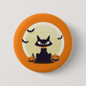 Halloween Cat Ronde Button 5,7 Cm (Voorkant)