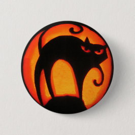 Halloween Cat Ronde Button 5,7 Cm