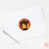 Halloween Cat Ronde Sticker (Envelop)