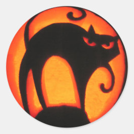 Halloween Cat Ronde Sticker