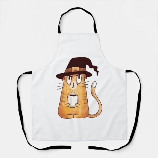 Halloween cat schort (Voorkant)