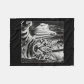 Halloween Cat Selfie With Soky Ghost Fleece Deken (Voorkant (Horizontaal))