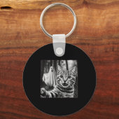 Halloween Cat Selfie With Soky Ghost Sleutelhanger (Voorkant)