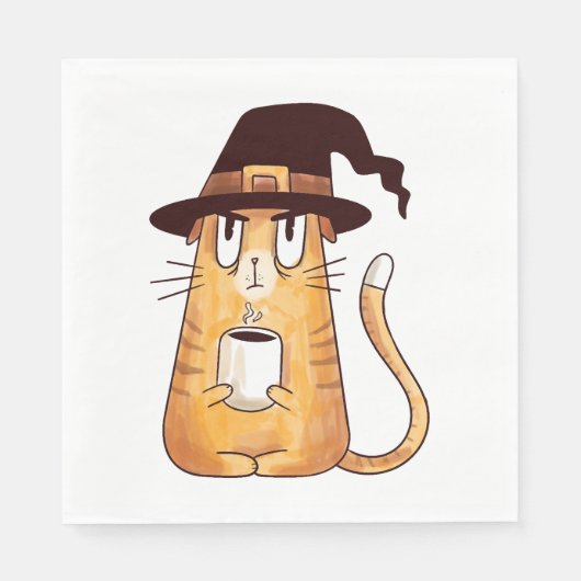 Halloween cat servet (Voorkant)