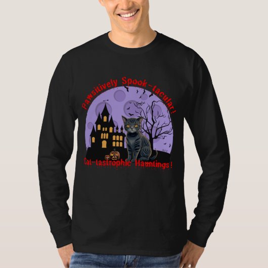 Halloween Cat Shirt | Halloween trui | HERFST (Voorkant)