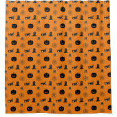 Halloween Cat Shower Curtain Douchegordijn (Voorkant)